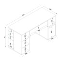 Γραφείο εργασίας Pontus Megapap χρώμα λευκό 145x60x74,4εκ.