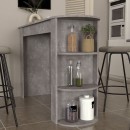 Τραπέζι μπαρ Vigne Megapap χρώμα γκρι σκυροδέματος 150x51,6x101,8εκ.
