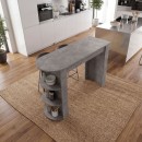 Τραπέζι μπαρ Vigne Megapap χρώμα γκρι σκυροδέματος 150x51,6x101,8εκ.