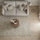 Τραπεζάκι βοηθητικό Jaspin Megapap μεταλλικό - Mdf χρώμα ασημί - καρυδί 32x32x44εκ.