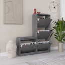 Παπουτσοθήκη Dude Megapap χρώμα γκρι ρετρό 104,8x26x118,5εκ.