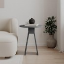 Τραπεζάκι βοηθητικό Chen Megapap χρώμα γκρι ρετρό Φ42x50εκ.