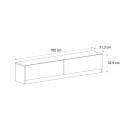 Έπιπλο τηλεόρασης Ahenk Megapap χρώμα λευκό 160x31,3x32,9εκ.
