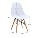 Σετ τραπεζαρία 5τμχ Bohema - Nova Megapap χρώμα μαύρο/sepet oak - λευκό Ø90x77,7εκ.