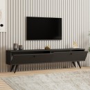 Έπιπλο τηλεόρασης Paris Megapap χρώμα ανθρακί 160x25x35εκ.