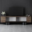 Έπιπλο τηλεόρασης Haven Megapap χρώμα καρυδί 180x30x50εκ.