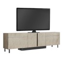 Έπιπλο τηλεόρασης Arlen Megapap με Led Rgb χρώμα travertine 180x32x50εκ.