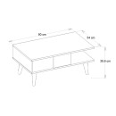 Τραπεζάκι σαλονιού Andros Megapap χρώμα travertine 90x54x39,6εκ.