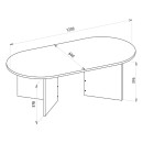 Τραπεζάκι σαλονιού Cortado Megapap χρώμα sencron black 120x60x39,6εκ.