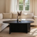Τραπεζάκι σαλονιού Ravey Megapap χρώμα sencron black 120x60x39,8εκ.
