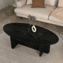 Τραπεζάκι σαλονιού Ravey Megapap χρώμα sencron black 120x60x39,8εκ.