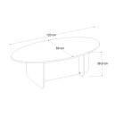 Τραπεζάκι σαλονιού Ravey Megapap χρώμα sencron black 120x60x39,8εκ.