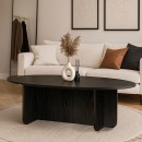 Τραπεζάκι σαλονιού Ravey Megapap χρώμα sencron black 120x60x39,8εκ.