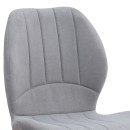 Καρέκλα τραπεζαρίας Valena Megapap elephant grey ύφασμα - μεταλλικό μαύρο πόδι 48x58x87εκ. | Σετ 4 τεμ
