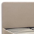 Κρεβάτι Ovelia Megapap υφασμάτινο χρώμα μπεζ 120x200εκ.