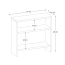 Τραπεζάκι βοηθητικό Silvanus Megapap χρώμα travertine 51x17,5x49εκ.