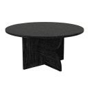 Τραπεζάκι σαλονιού Mara Megapap χρώμα sencron black Ø75x36,8εκ.