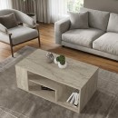 Τραπεζάκι σαλονιού Abdera Megapap χρώμα travertine 110x60x42εκ.