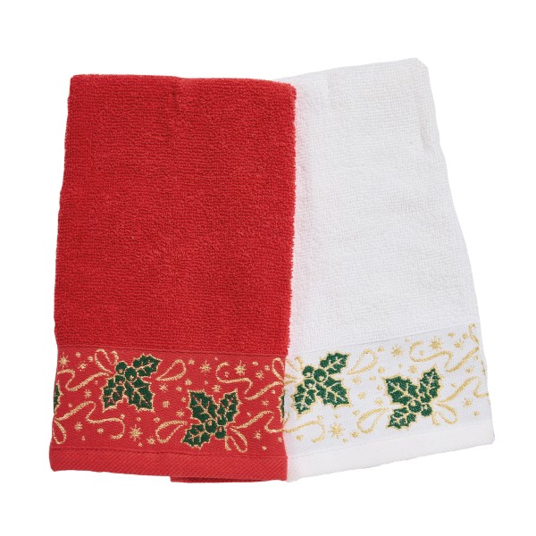 DAS HOME CHRISTMAS ΠΟΤΗΡΟΠΑΝΑ ΣΕΤ 2ΤΜΧ 30X50 0909 RED, WHITE