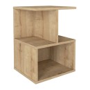 Κομοδίνο - Τραπεζάκι βοηθητικό Entiero Megapap χρώμα sapphire oak 39,8x35x54,6εκ.