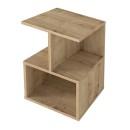 Κομοδίνο - Τραπεζάκι βοηθητικό Entiero Megapap χρώμα sapphire oak 39,8x35x54,6εκ.