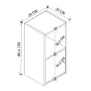 Κομοδίνο Vito Megapap χρώμα ανθρακί 34x30x66,4εκ.
