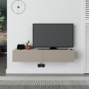 Έπιπλο τηλεόρασης επιτοίχιο Francy Megapap χρώμα sandstone 135x31,7x25εκ.