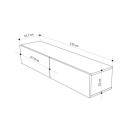 Έπιπλο τηλεόρασης επιτοίχιο Francy Megapap χρώμα sandstone 135x31,7x25εκ.