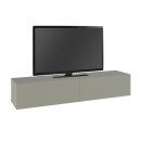 Έπιπλο τηλεόρασης επιτοίχιο Francy Megapap χρώμα ash green 135x31,7x25εκ.