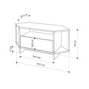 Έπιπλο τηλεόρασης γωνιακό Viva Megapap χρώμα sapphire oak 95,7x35,4x45εκ.