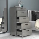 Συρταριέρα Helia Megapap χρώμα γκρι σκυροδέματος 60x44x108εκ.