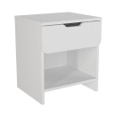 Κομοδίνο Mida Megapap χρώμα λευκό 45x40x52εκ.