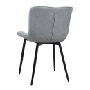 Σετ τραπεζαρία 5τμχ Darlen - Chiara Megapap χρώμα sencron black - γκρι 125x72x74εκ.