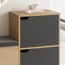Παπουτσοθήκη Haven Megapap χρώμα sapphire oak - ανθρακί 101x35x80,4εκ.