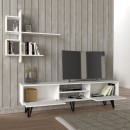 Σύνθεση τηλεόρασης Salerno Megapap χρώμα λευκό 180x35x51εκ.