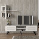 Σύνθεση τηλεόρασης Salerno Megapap χρώμα λευκό 180x35x51εκ.