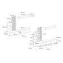 Σύνθεση τηλεόρασης Vermont Megapap χρώμα λευκό - sepet oak 240x40x192εκ.