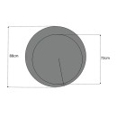Καθρέπτης τοίχου Moon Megapap χρώμα γκρι 88x88x2,2εκ.