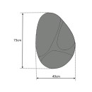 Καθρέπτης τοίχου Leon Megapap χρώμα γκρι 73x49x2,2εκ.