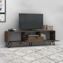 Έπιπλο τηλεόρασης Jasmine Megapap χρώμα καρυδί 170x35x50εκ.