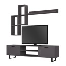 Σύνθεση τηλεόρασης Lonsa Megapap χρώμα ανθρακί 160x35x40εκ.