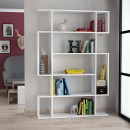 Βιβλιοθήκη Mito Megapap χρώμα λευκό 108x25x161εκ.