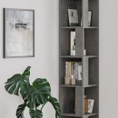 Βιβλιοθήκη γωνιακή Piano Megapap χρώμα γκρι ρετρό 31,4x31,4x158,9εκ.