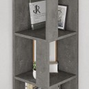 Βιβλιοθήκη γωνιακή Piano Megapap χρώμα γκρι ρετρό 31,4x31,4x158,9εκ.