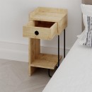 Κομοδίνο Sirius Megapap αριστερό χρώμα sapphire oak 32x30x61εκ.