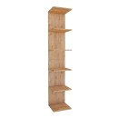 Βιβλιοθήκη - Ραφιέρα τοίχου Ogden Megapap χρώμα pine oak 34,5x30x180εκ.