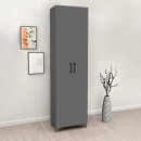 Ντουλάπα - Παπουτσοθήκη Lilly Megapap χρώμα ανθρακί 49x32x178εκ.
