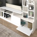 Σύνθεση τηλεόρασης Pesaro Megapap χρώμα λευκό 165x25x91,3εκ.