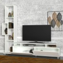 Σύνθεση τηλεόρασης Tulip Megapap χρώμα λευκό 160x29,5x160εκ.