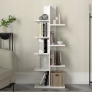 Βιβλιοθήκη Tree Megapap χρώμα λευκό 45x21,4x121,8εκ.